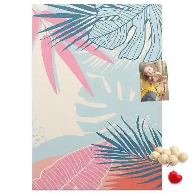 Pastel Leaf Shaped Cork Message Board