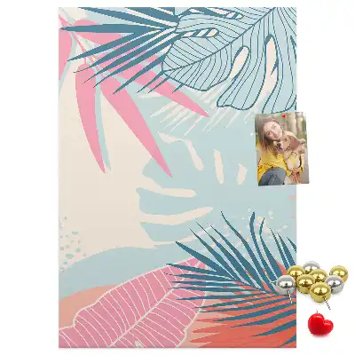 Pastel Leaf Shaped Cork Message Board