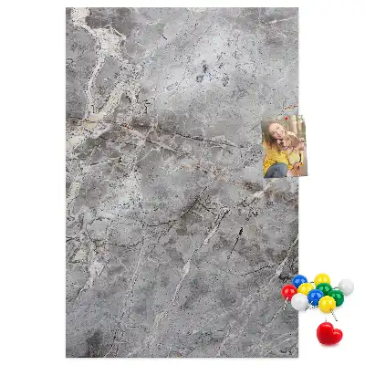 Wall cork memo board Deep dark marble