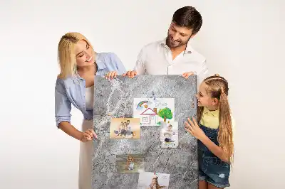 Wall cork memo board in deep dark marble