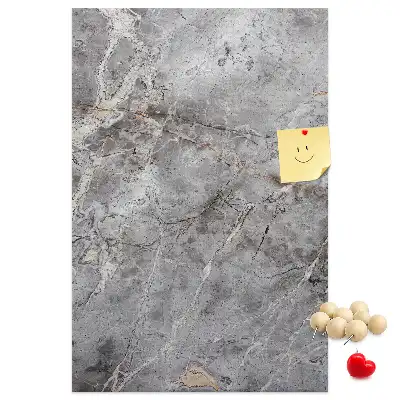 Wall cork memo board in deep dark marble