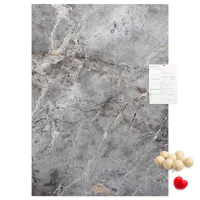 Wall cork memo board in deep dark marble