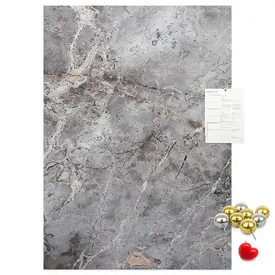 Wall cork memo board in deep dark marble