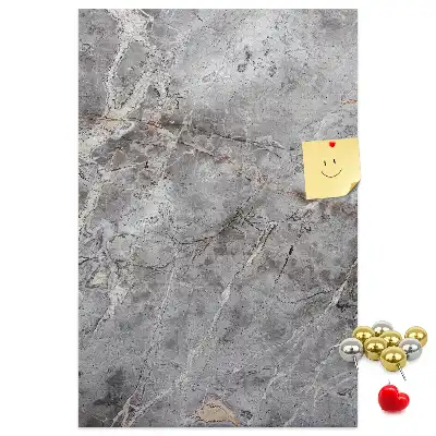 Wall cork memo board in deep dark marble
