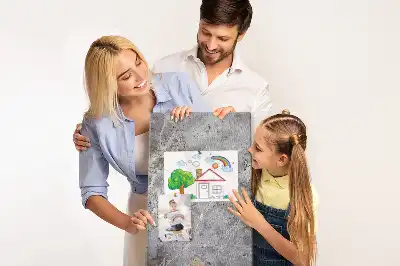 Wall cork memo board Deep dark marble