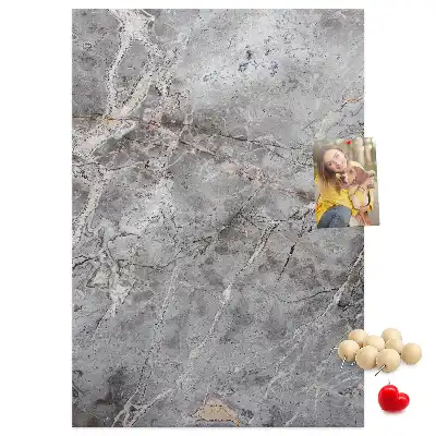Wall cork memo board Deep dark marble
