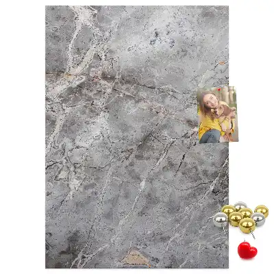 Wall cork memo board Deep dark marble