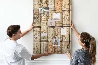 Cork pin board made from wine corks