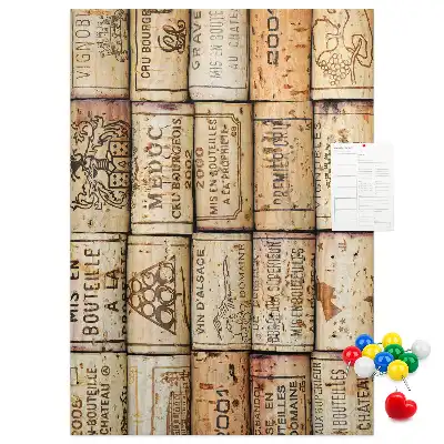 Cork pin board made from wine corks