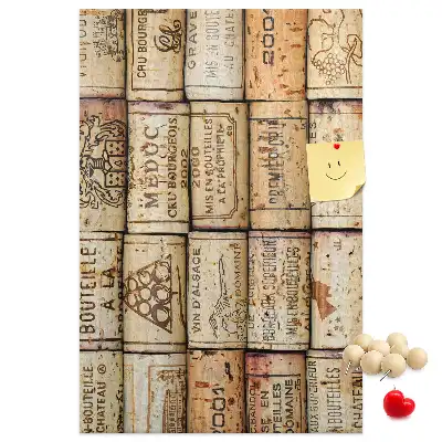 Cork pin board made from wine corks