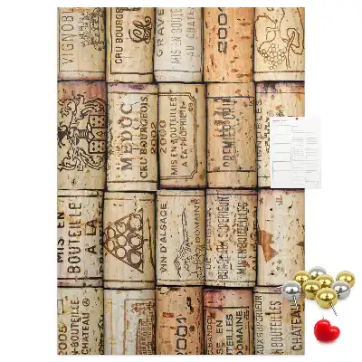 Cork pin board made from wine corks