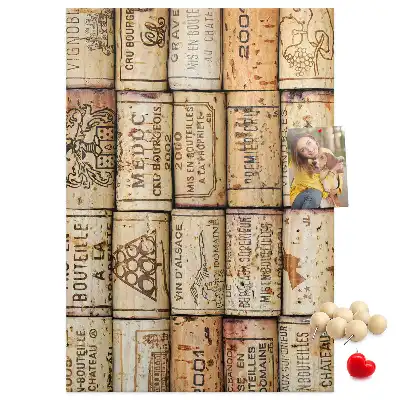 Cork pin board made from wine corks