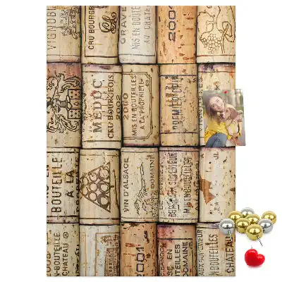 Cork pin board made from wine corks