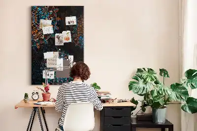 Decorative Mandala Cork Note Board