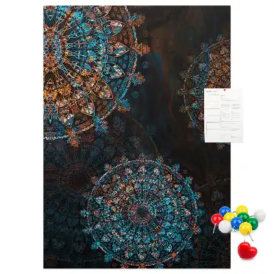 Decorative Mandala Cork Note Board