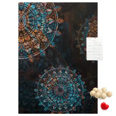 Decorative Mandala Cork Note Board