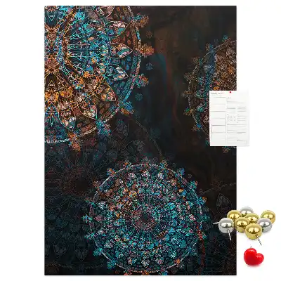 Decorative Mandala Cork Note Board