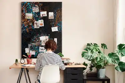 Decorative Mandala Cork Note Board
