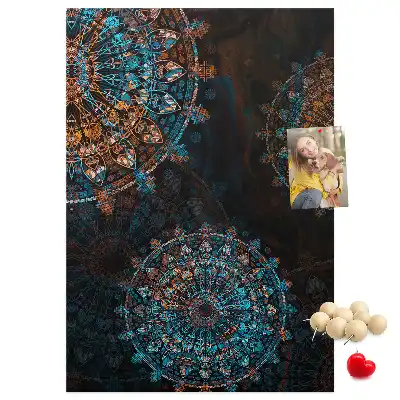 Decorative Mandala Cork Note Board