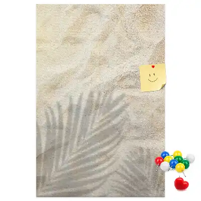 Wall cork memo board Summer beach sand