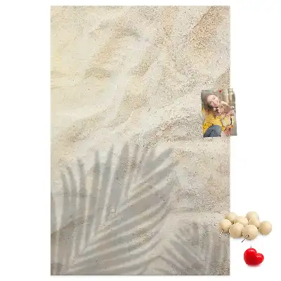 Wall cork memo board Summer beach sand