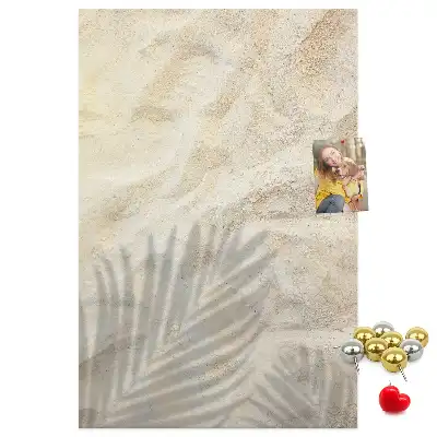 Wall cork memo board Summer beach sand