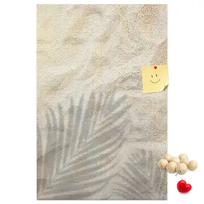 Wall cork memo board Summer beach sand