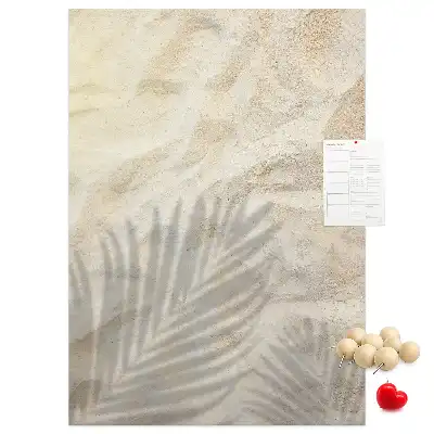 Wall cork memo board Summer beach sand