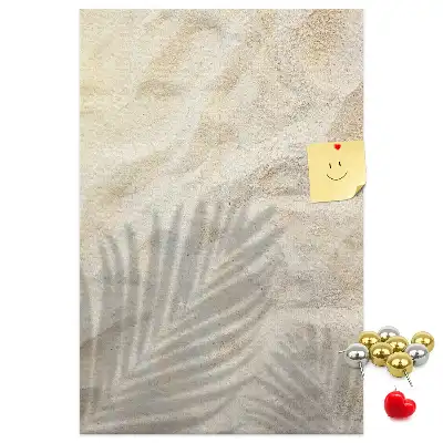 Wall cork memo board Summer beach sand