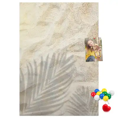 Wall cork memo board Summer beach sand