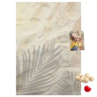 Wall cork memo board Summer beach sand