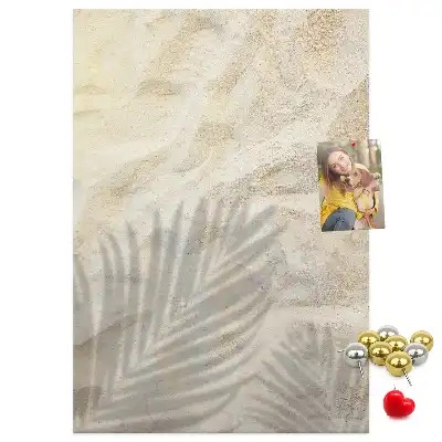 Summer beach sand cork memo board