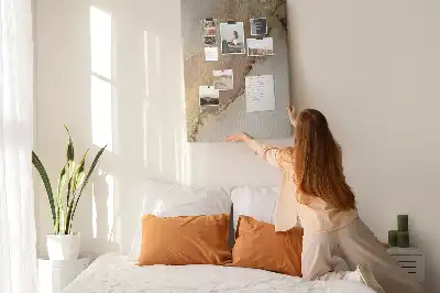 Cork pin board Glossy marble