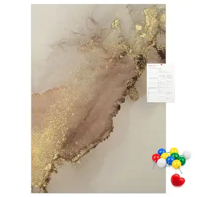 Cork pin board Glossy marble