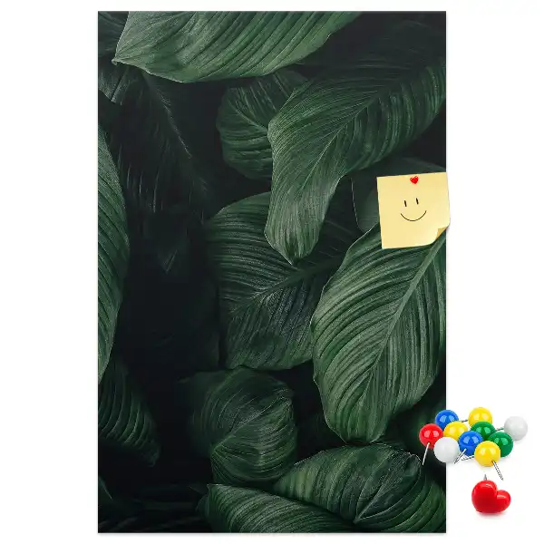 Jungle Vegetation Leaves Cork Note Board