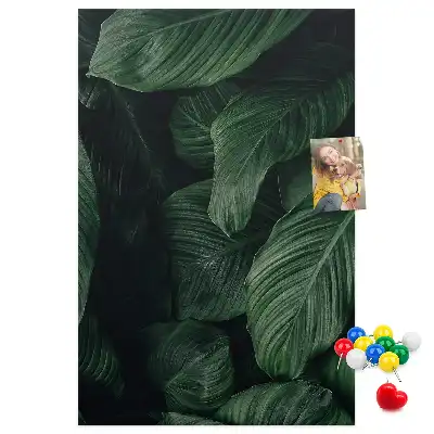 Cork Note Board Jungle vegetation leaves