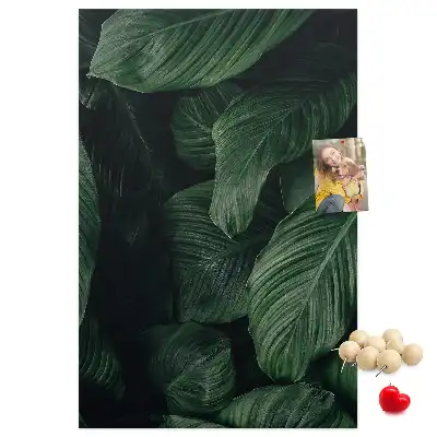 Jungle Vegetation Leaves Cork Note Board