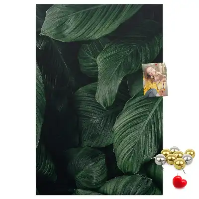 Cork Note Board Jungle vegetation leaves