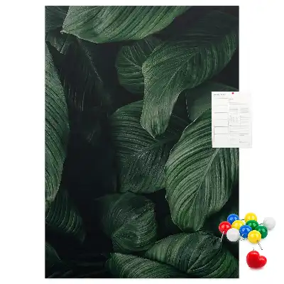 Cork Note Board Jungle vegetation leaves
