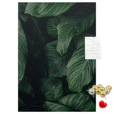 Cork Note Board Jungle vegetation leaves