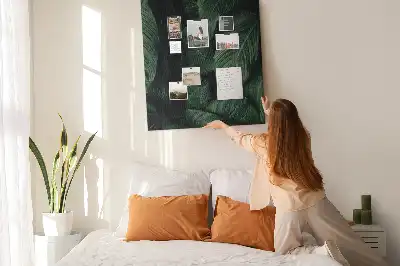 Cork Note Board Jungle vegetation leaves