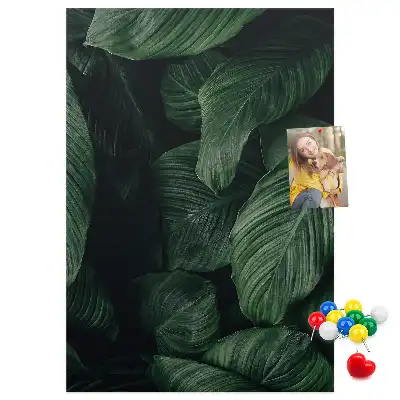 Cork Note Board Jungle vegetation leaves