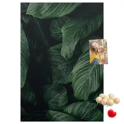 Cork Note Board Jungle vegetation leaves