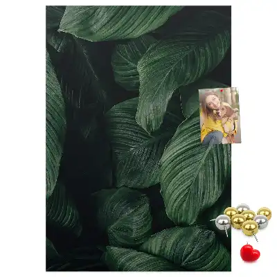 Cork Note Board Jungle vegetation leaves