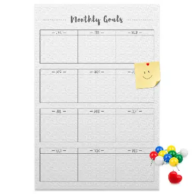 Wall cork memo board Plans for the month