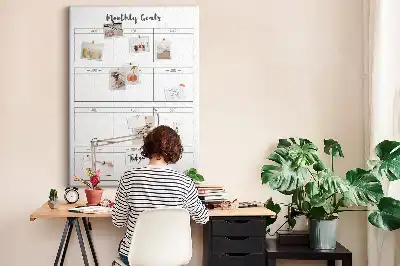 Wall cork memo board Plans for the month