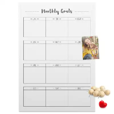 Wall cork memo board Plans for the month