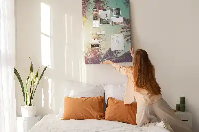 Exotic palm tree cork pin board