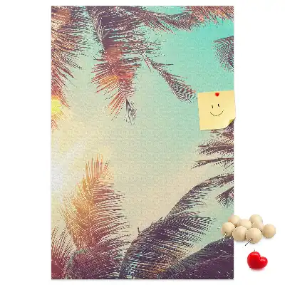 Cork pin board Exotic palm tree