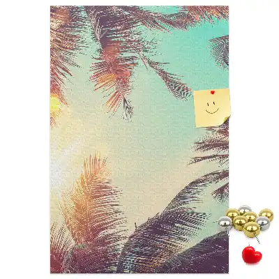 Cork pin board Exotic palm tree